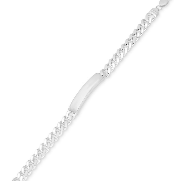 Italian Gold
Cuban Chain ID Bracelet in Sterling Silver - Picture 3 of 3